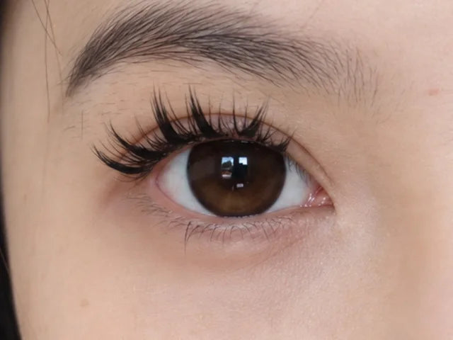 Kitten Bite lashes on a real eye